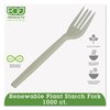 Eco-Products 7" Disposable Fork, Cream, Medium Weight, Pk1000 HY-S002
